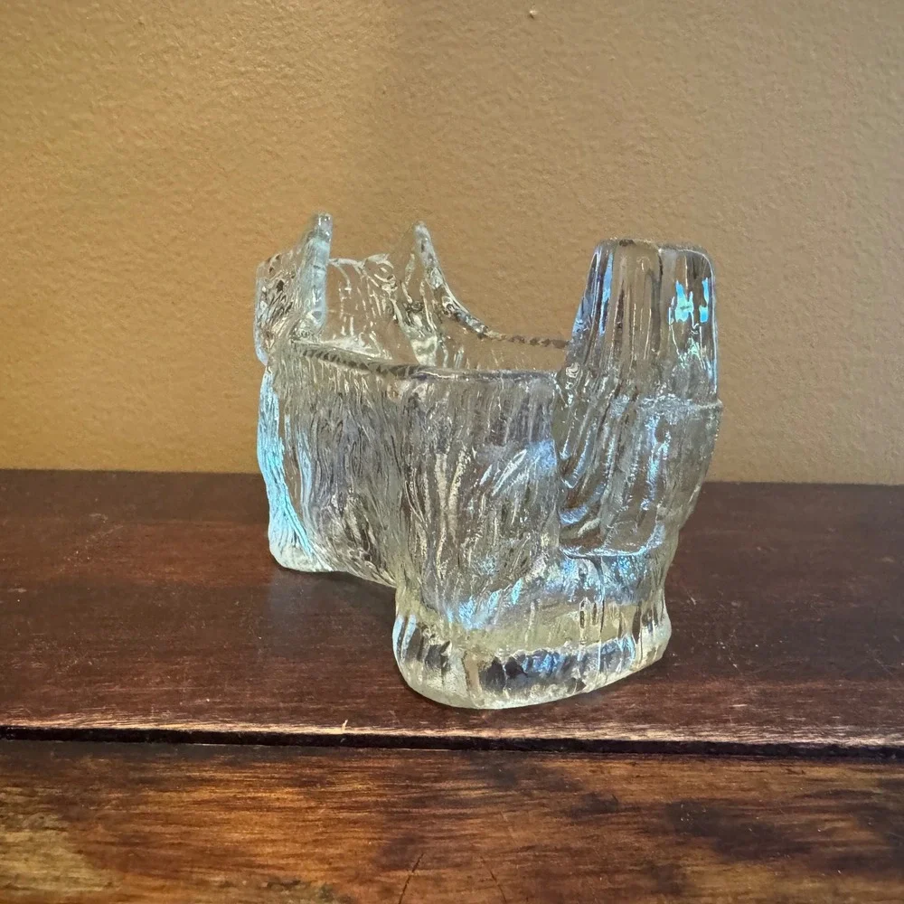 Vintage 1930's L. E. Smith Pressed‎ Glass Scottie Dog Creamer